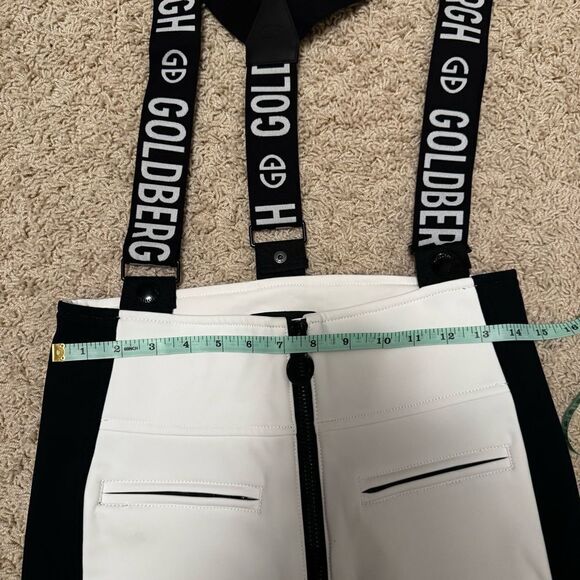 GOLDBERGH WOMEN'S HIGH END SALOPETTE SKI PANTS BIB WHITE BLACK US 10 - Picture 3 of 7